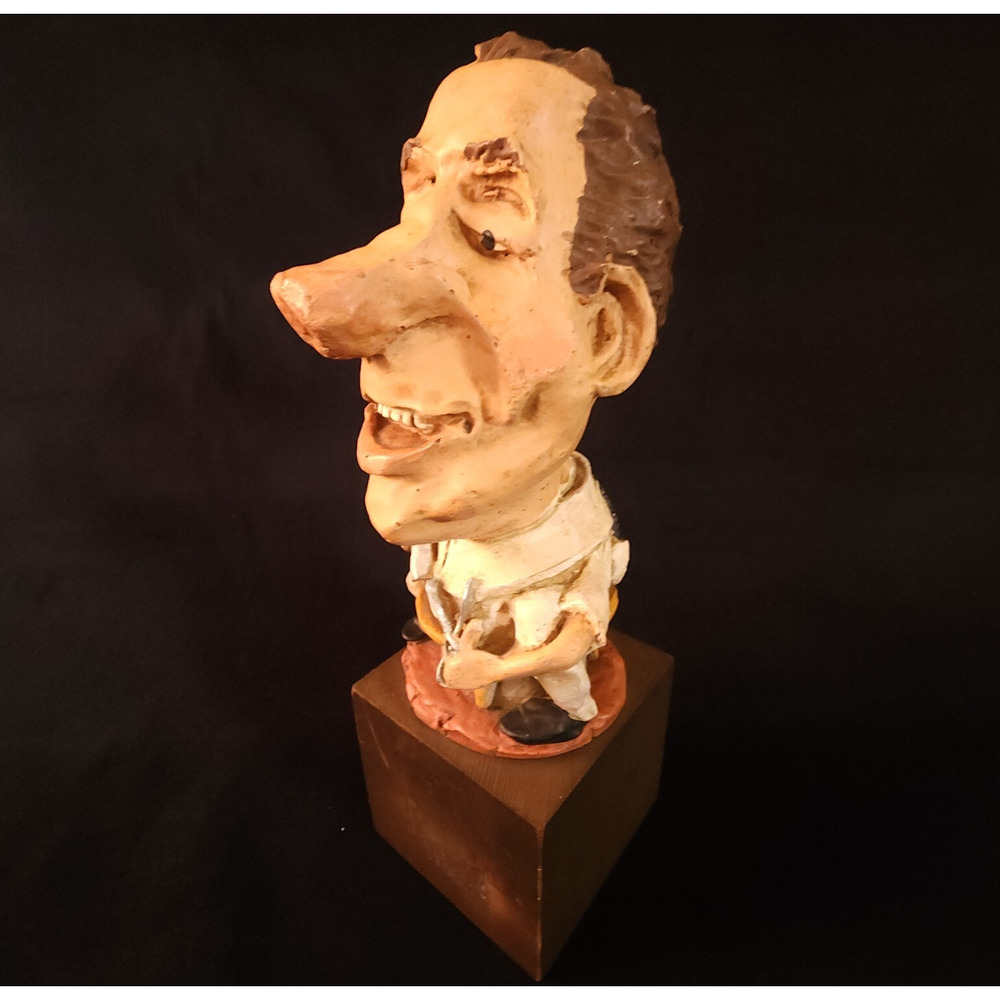 Vintage Rare President Richard Nixon Fine Art Handmade Chalkware Sculpture 1969